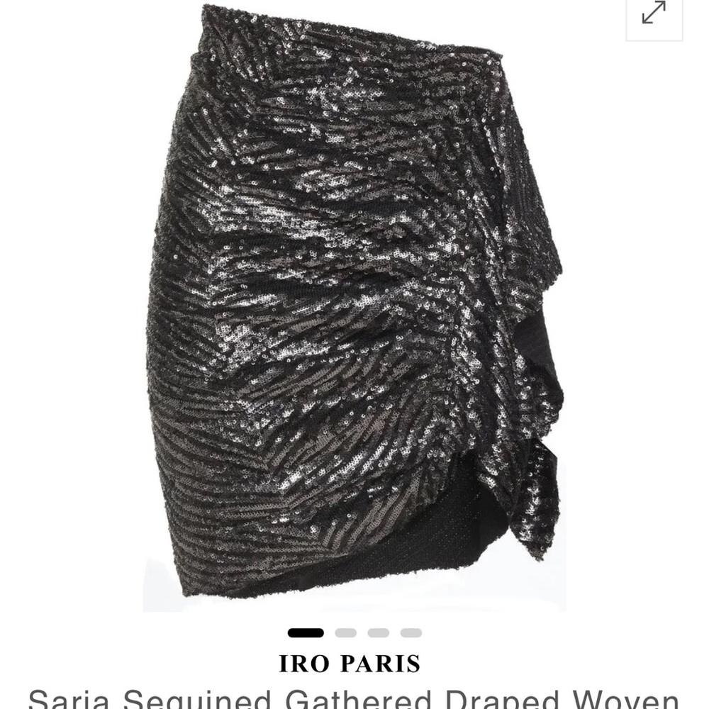 IRO Black Sequined Mini Skirt